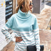 Mirabella Shopping DE 201240203 Hellblau (Tagesangebot: 50% RABATT) / S Mirabella™ Isabella Turtleneck Stripes Sweater | Kompletter Schutz vor Kälte