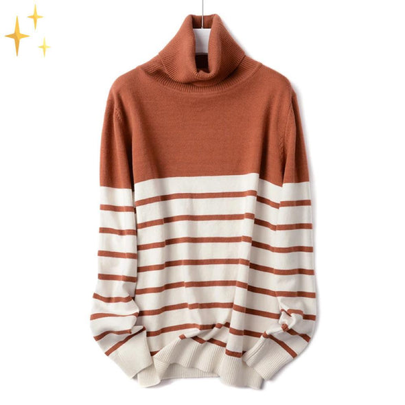 Mirabella Shopping DE 201240203 Mirabella™ Isabella Turtleneck Stripes Sweater | Kompletter Schutz vor Kälte