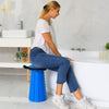 Mirabella Shopping DE 37034010 Blau RevoStool™ Revolutionärer ausziehbarer Sitzhocker | keine Schmerzen mehr durch langes Stehen oder gebücktes Arbeiten
