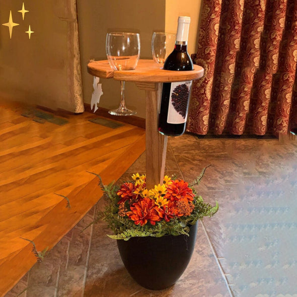Mirabella Shopping DE 37042002 50% RABATT WineTime ™ Faltbarer Weintisch für den Außenbereich | Köstlicher Wein, wo immer Sie ihn wollen!