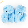 Mirabella Shopping DE 50 % RABATT / Blau CosyHome™ Teddybär-Pantoffeln | Keine kalten Füße mehr und gleichzeitig super süß aussehen