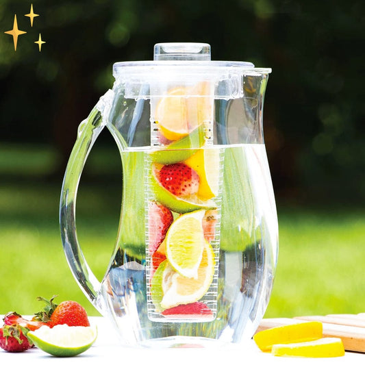 Mirabella Shopping DE 50% RABATT StayHydrated™ Fruit Infuser Pitcher | Erreichen Sie leicht die 1,5 Liter Wasser pro Tag dank eines leckeren, gesunden und natürlichen Fruchtgeschmacks | Vorübergehend 1+1 KOSTENLOS