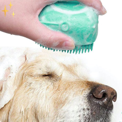 Mirabella Shopping DE Blau - Gelb - Rosa CleanPet™ Silikonbürste | Halten Sie Ihr Haustier sauber und gesund | 1 + 2 GRATIS