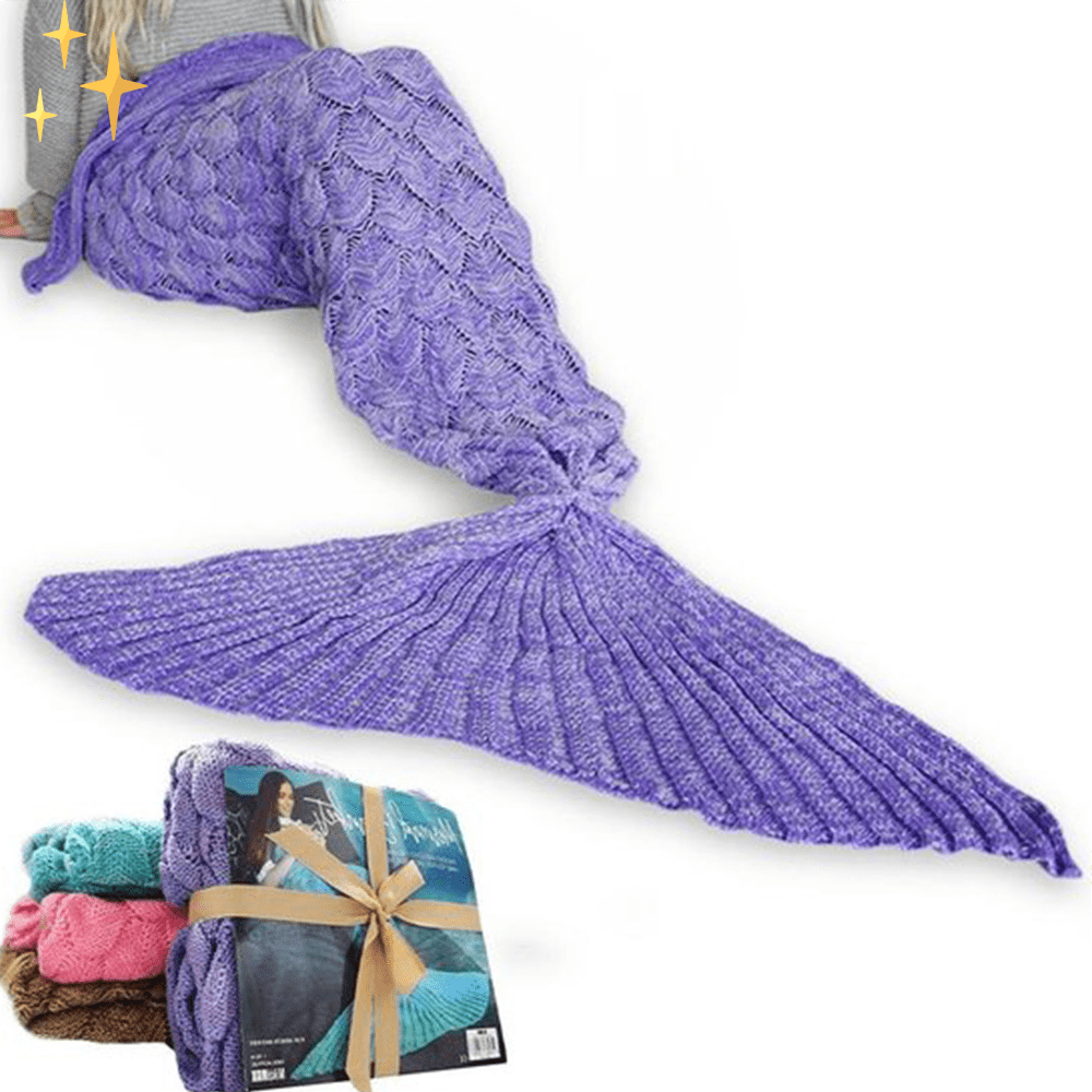 Mirabella Shopping Paars MermaidLife™ Zeemeerminnen Staart Als Deken | Heerlijk Verwarmd En Gezellig Samen Genieten