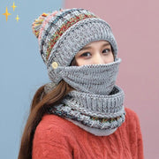 Mirabile Shopping DE 200000447 Grau Warm&Protect™ Wintermütze, Schal & Schutz 3-in-1 | Schützen Sie sich stilvoll vor der Kälte