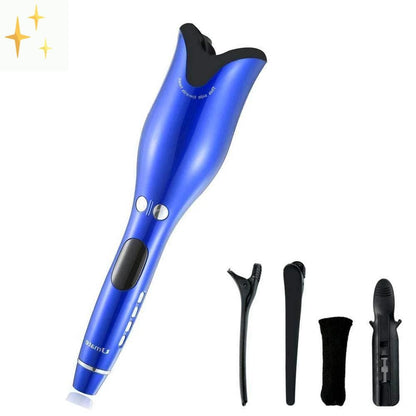 Mirabile Shopping DE 200001210 Blau - AUSVERKAUFT SafeCurls™ Automatischer Lockenstab | 100% sicher und ein brillanter Look - Inkl. zeitlich begrenztem Angebot ein GRATIS Haarspangenset im Wert von €20