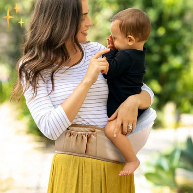 Mirabile Shopping DE 200002065 Farbe Sand Light On The Hip™ Baby-Hüfttrage | Keine Chance für Schulter- und Rückenschmerzen