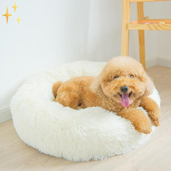 Mirabile Shopping DE 200003745 Weiß / 40 cm Safe&Warm™ Donut-Bett für Haustiere | Ein herrlich warmes und sicheres Gefühl für Ihr Haustier