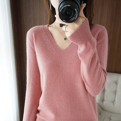 Audrey - Strickpullover mit V-Ausschnitt für Frauen