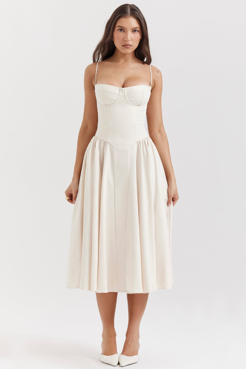 Brantley - Midikleid mit Twill-Korsett