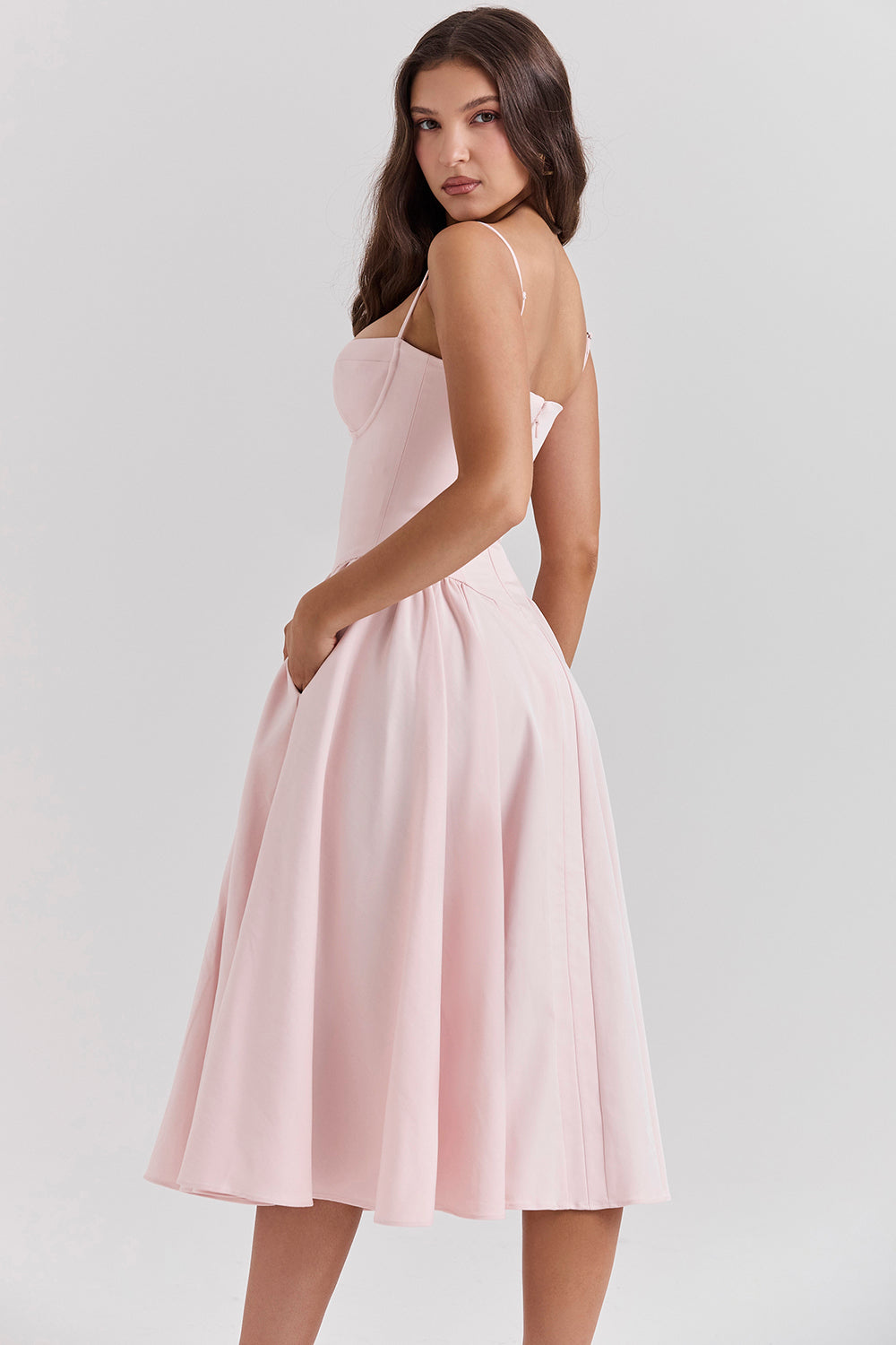 Brantley - Midikleid mit Twill-Korsett