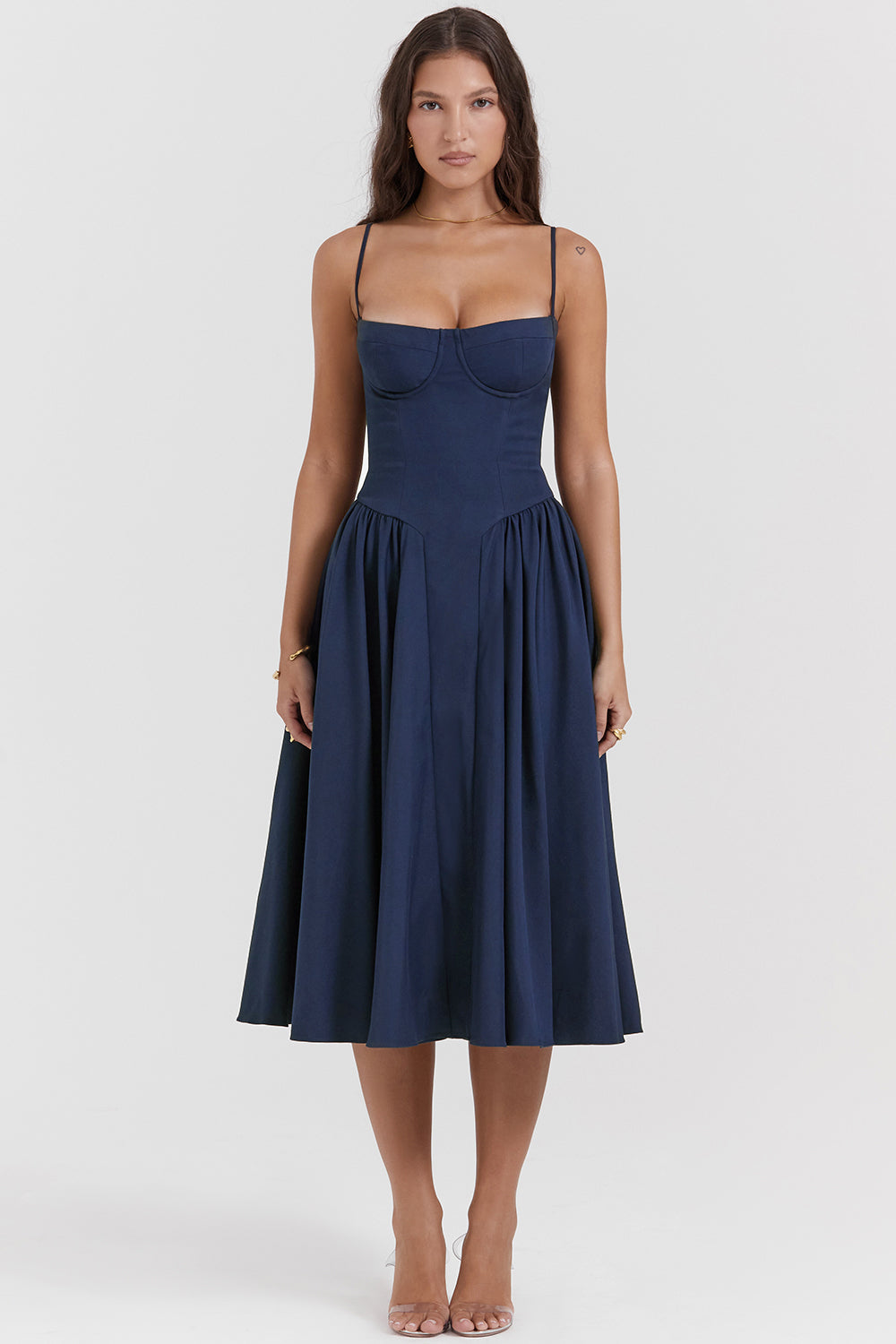 Brantley - Midikleid mit Twill-Korsett