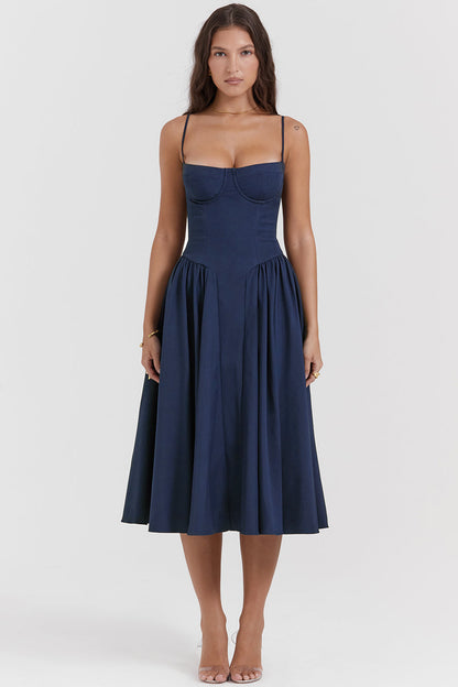 Brantley - Midikleid mit Twill-Korsett