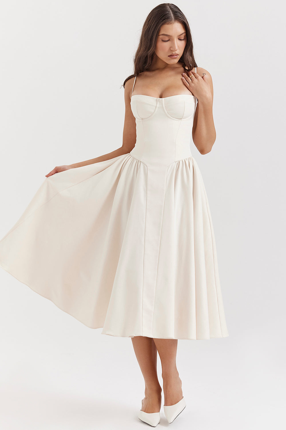 Brantley - Midikleid mit Twill-Korsett