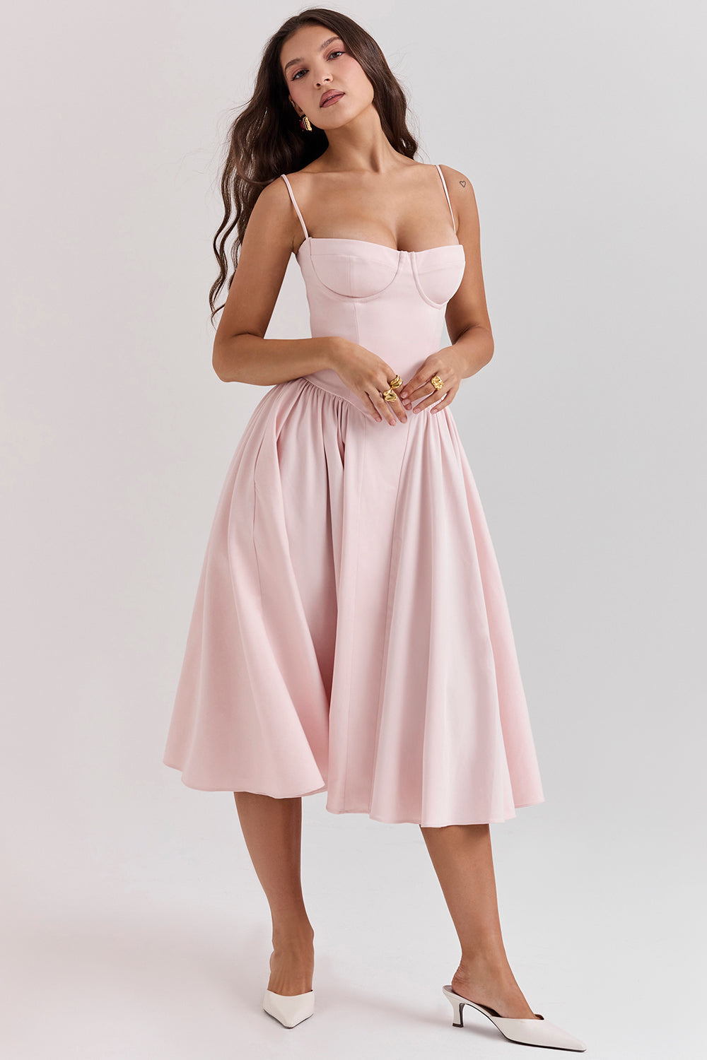 Brantley - Midikleid mit Twill-Korsett