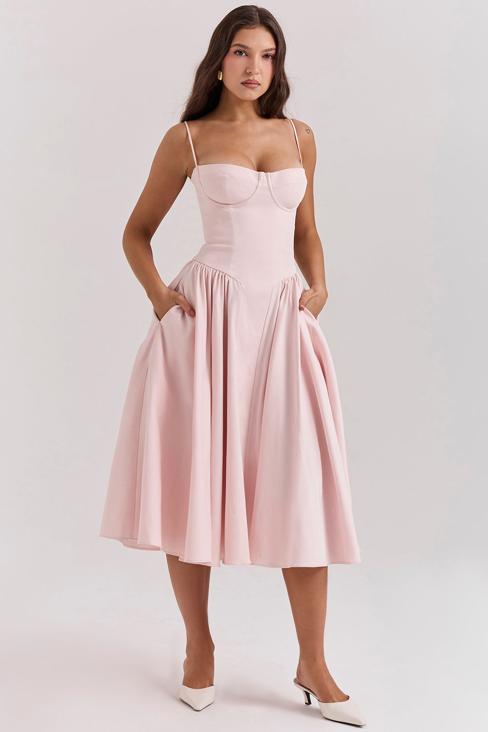 Brantley - Midikleid mit Twill-Korsett