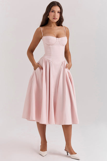 Brantley - Midikleid mit Twill-Korsett