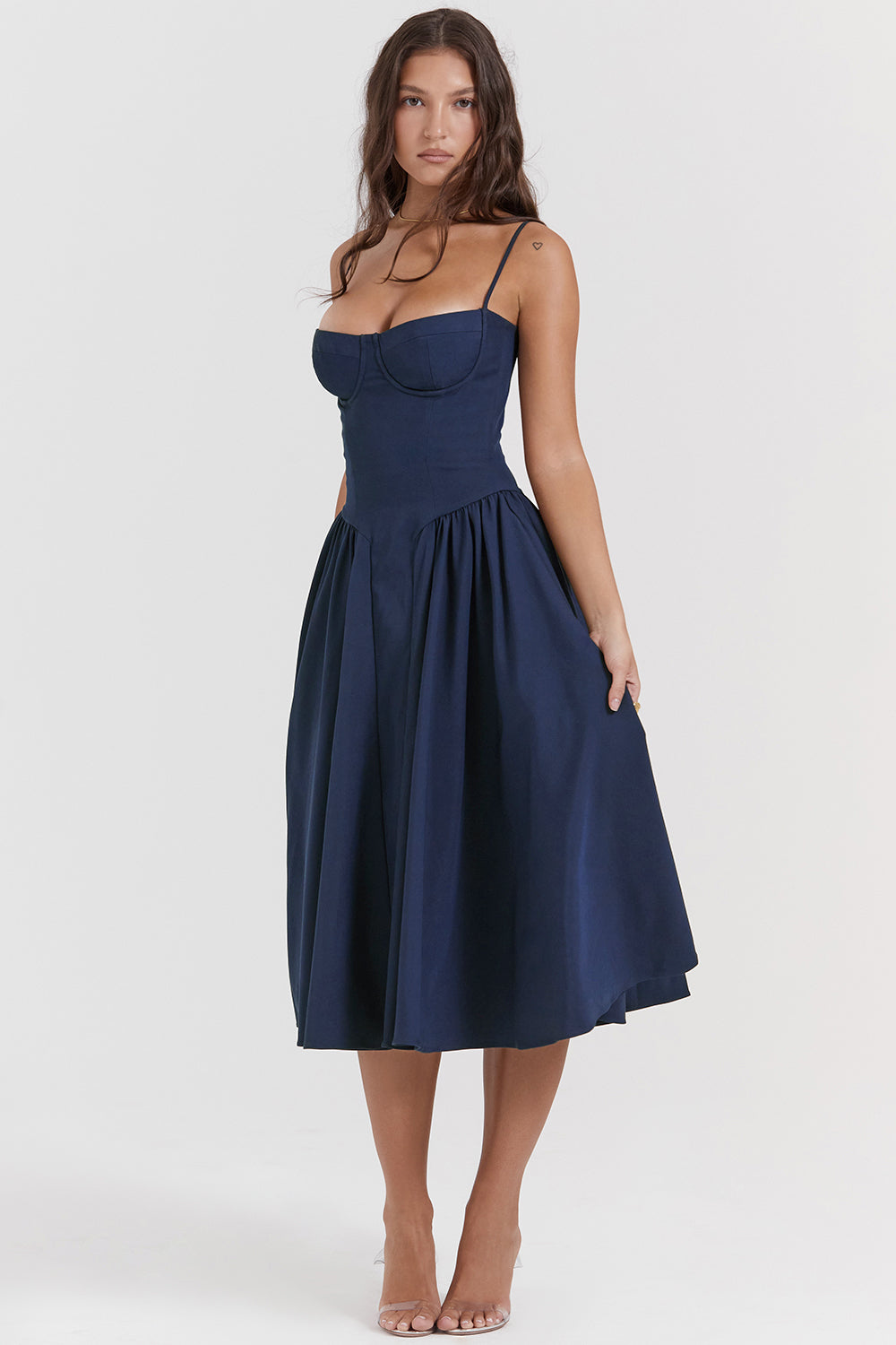 Brantley - Midikleid mit Twill-Korsett