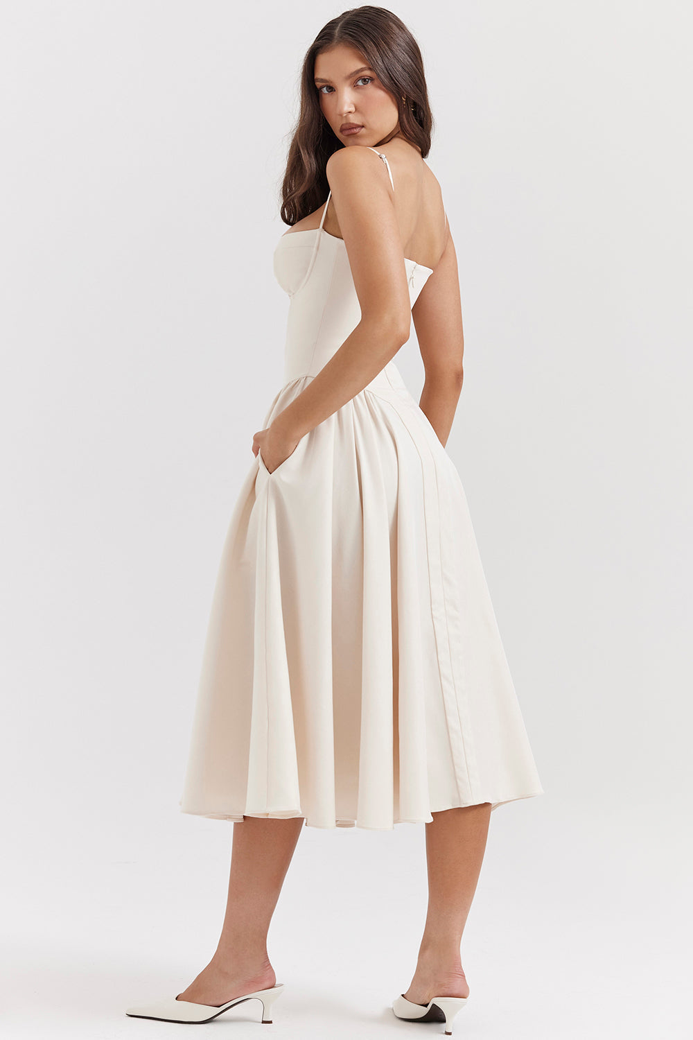 Brantley - Midikleid mit Twill-Korsett
