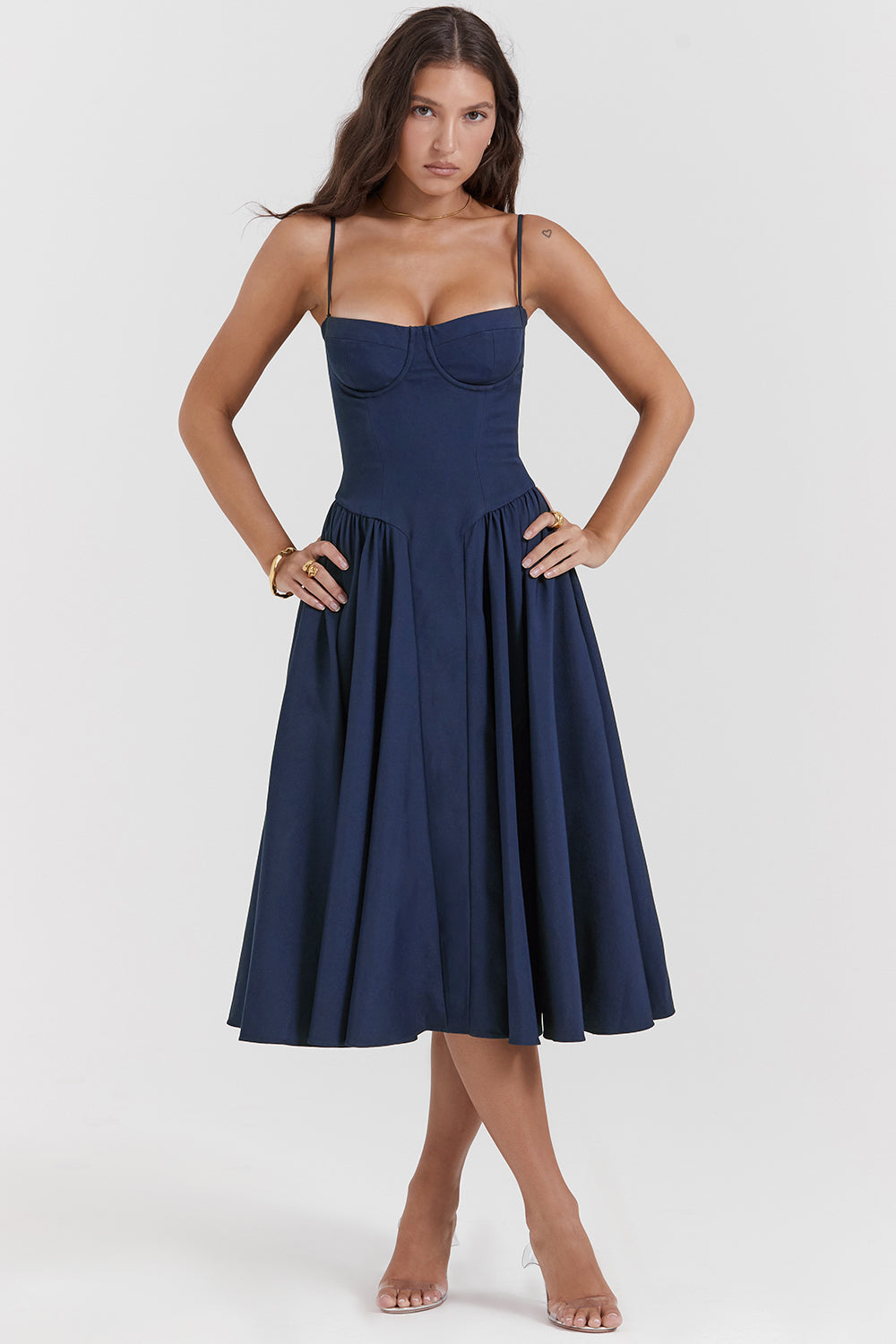 Brantley - Midikleid mit Twill-Korsett