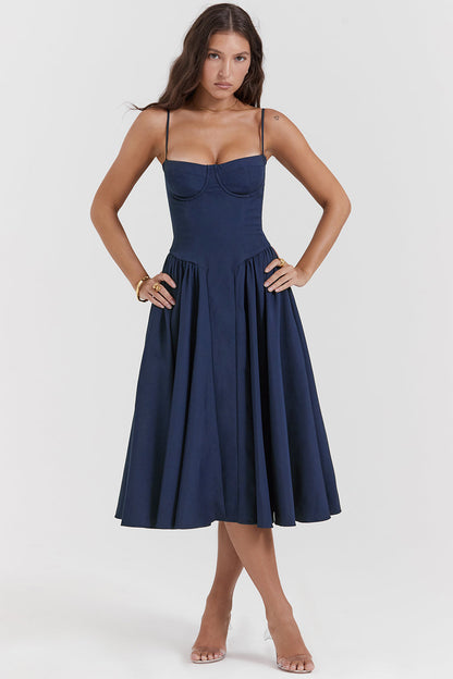 Brantley - Midikleid mit Twill-Korsett