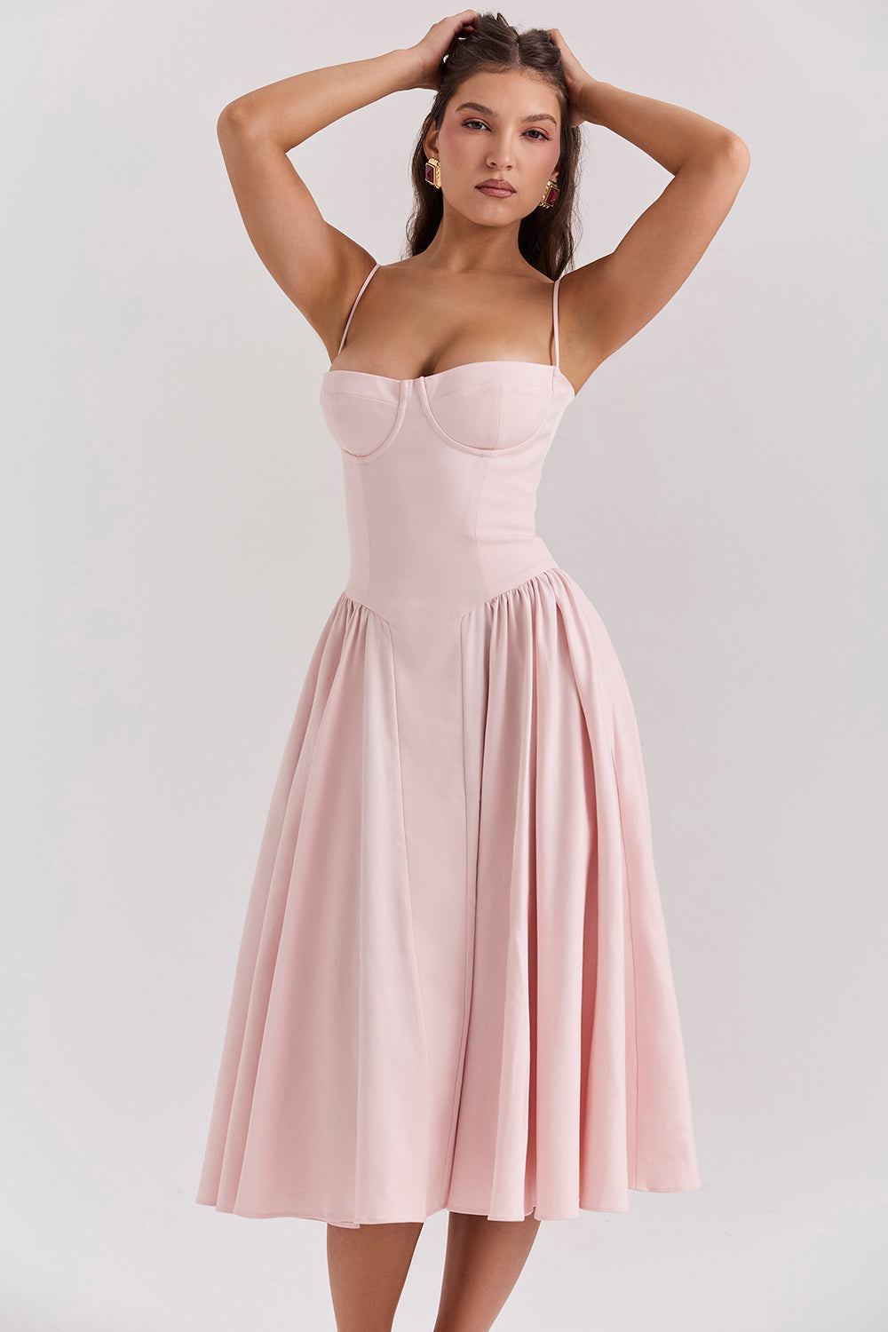 Brantley - Midikleid mit Twill-Korsett