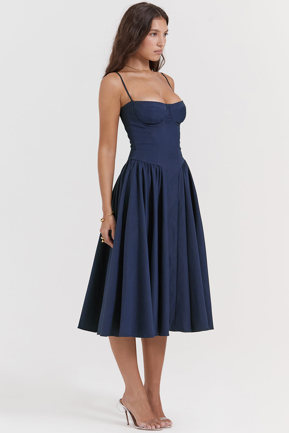 Brantley - Midikleid mit Twill-Korsett