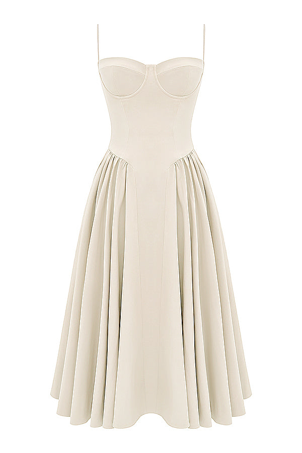 Brantley - Midikleid mit Twill-Korsett