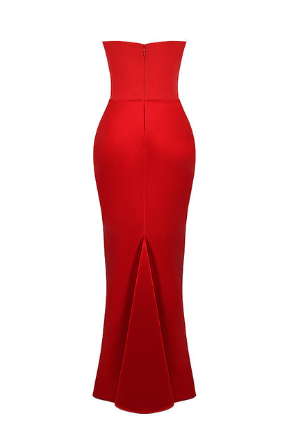 Shiloh - elegantes trägerloses Korsett-Maxikleid