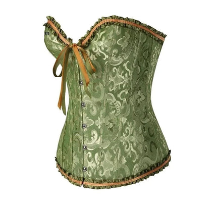 Mira - Burlesque Spitze Feminine Detail Korsett mit Rüschen und Schleife