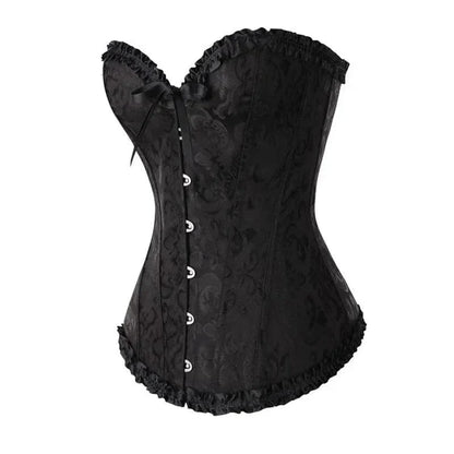 Mira - Burlesque Spitze Feminine Detail Korsett mit Rüschen und Schleife