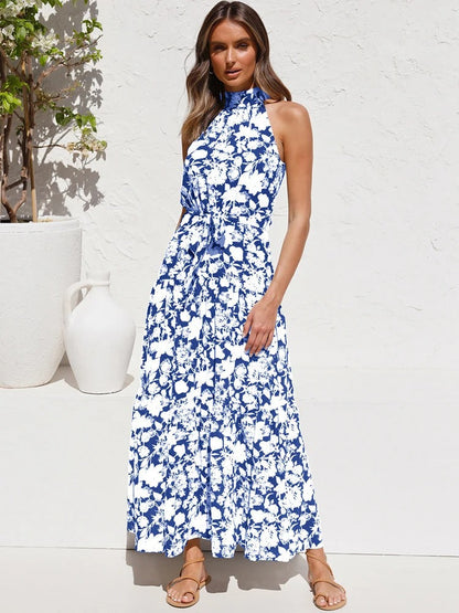 Elfleda - Langes Sommerkleid mit Polka Dot Muster