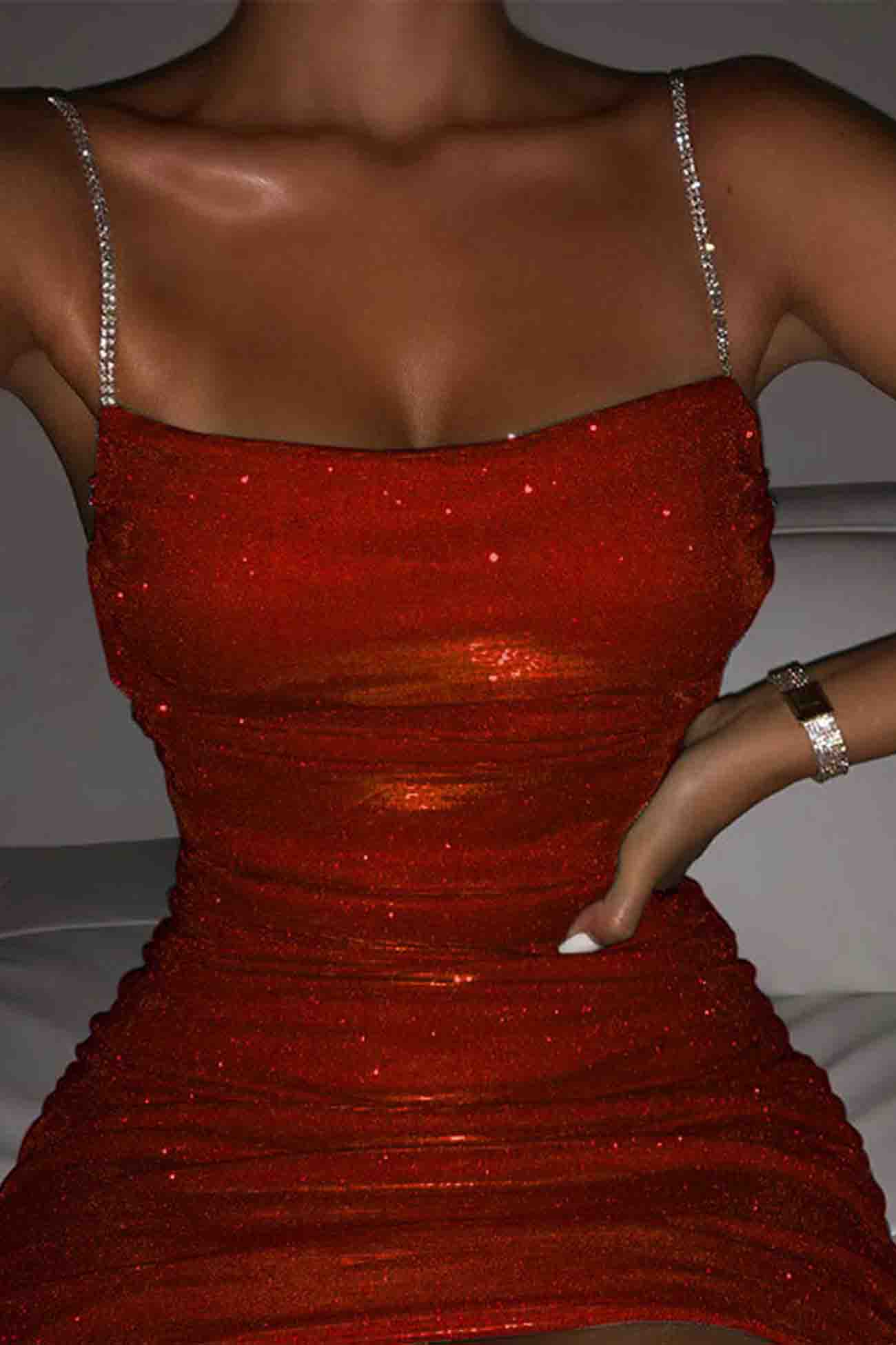 Lily - funkelnd Minikleid mit Rüschen
